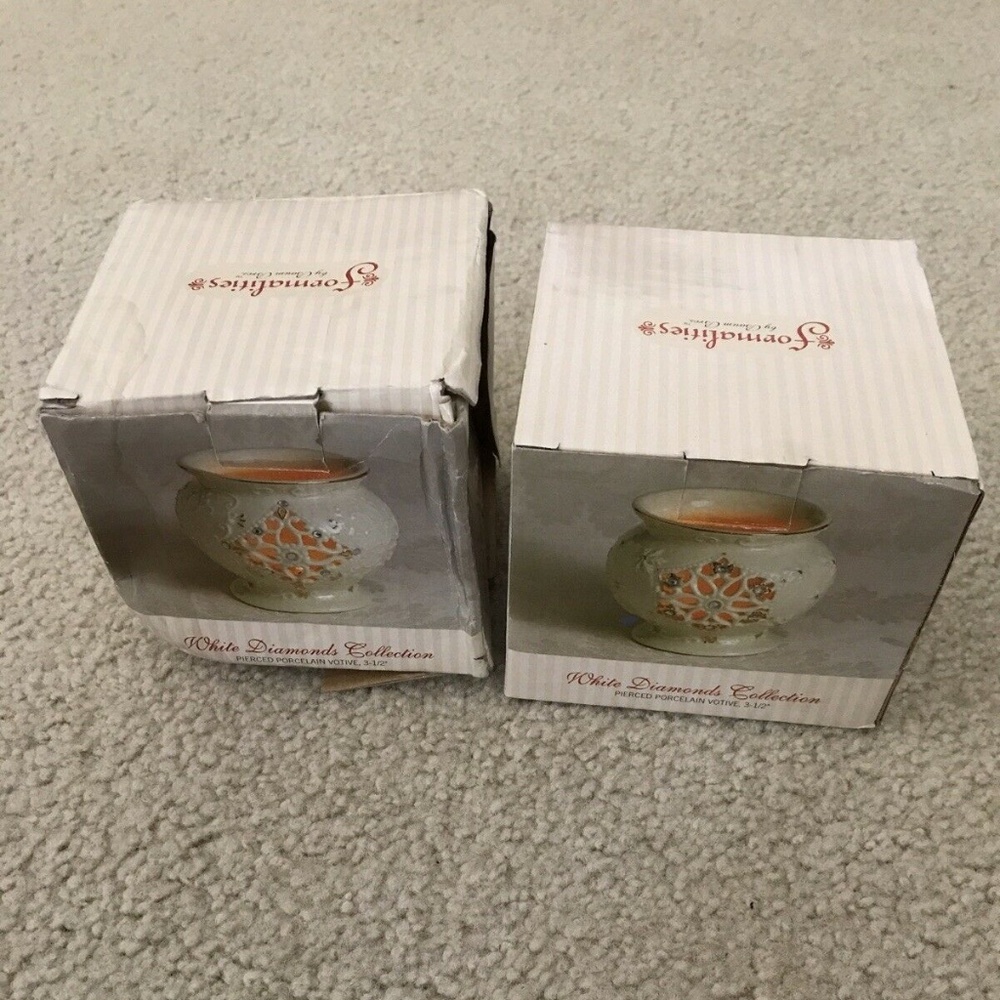 Formalities by Baum Bros Porcelain Votive Candle H